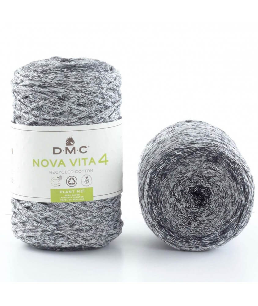 Coton recyclé macramé NOVA VITA 4 chiné (250gr) ! - Dmc - certifié Oeko-Tex gris sperenza