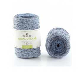 Coton recyclé macramé NOVA VITA 4 chiné (250gr) ! - Dmc - certifié Oeko-Tex bleu sperenza