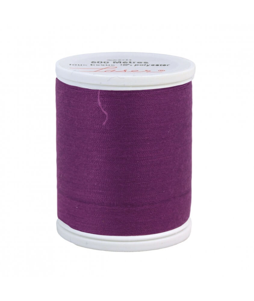 Fil 100% Polyester Lazer 500M Universel 37 coloris - Distrifil violet sperenza