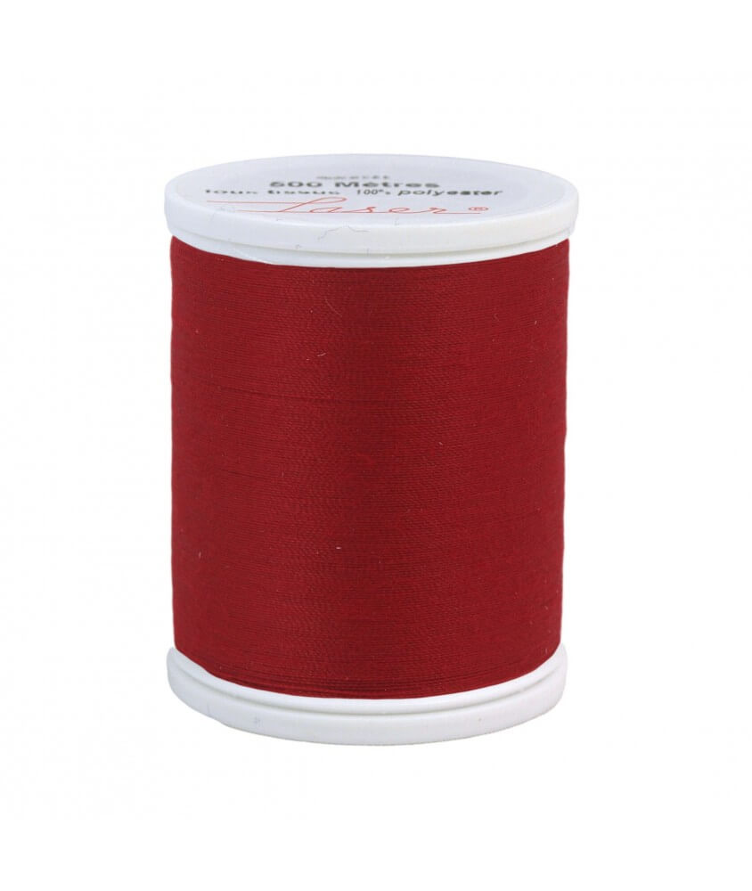 Fil 100% Polyester Lazer 500M Universel 37 coloris - Distrifil rouge sperenza