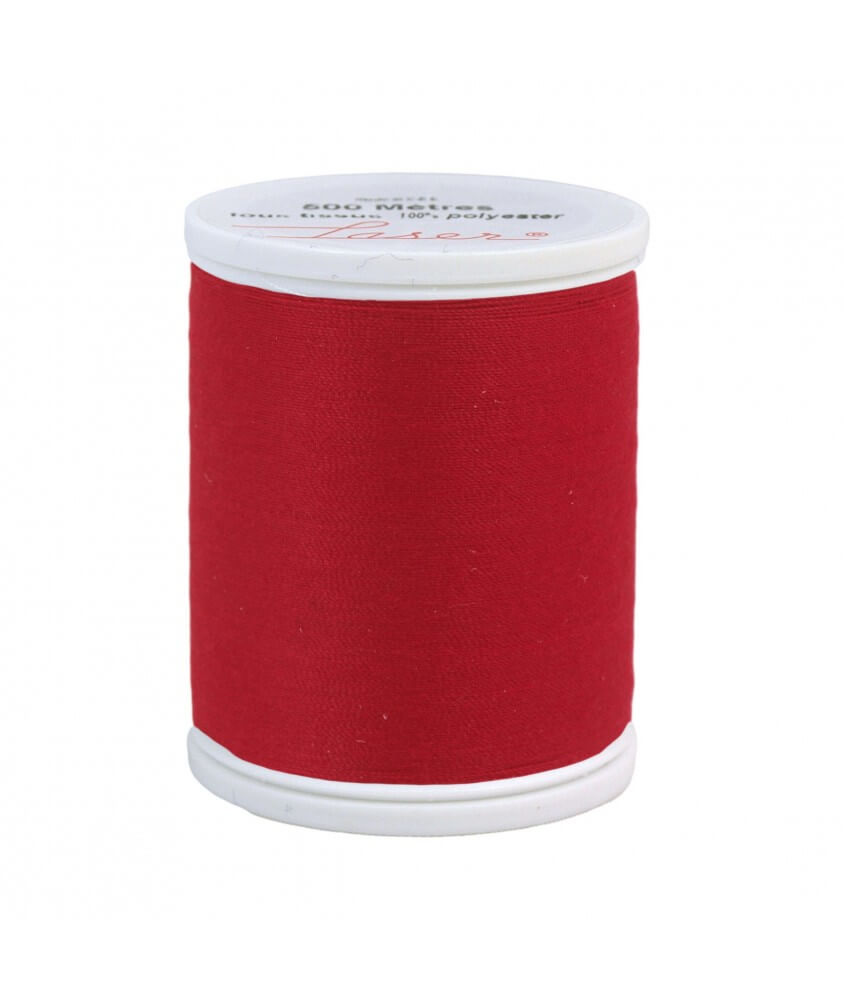 Fil 100% Polyester Lazer 500M Universel 37 coloris - Distrifil rouge sperenza