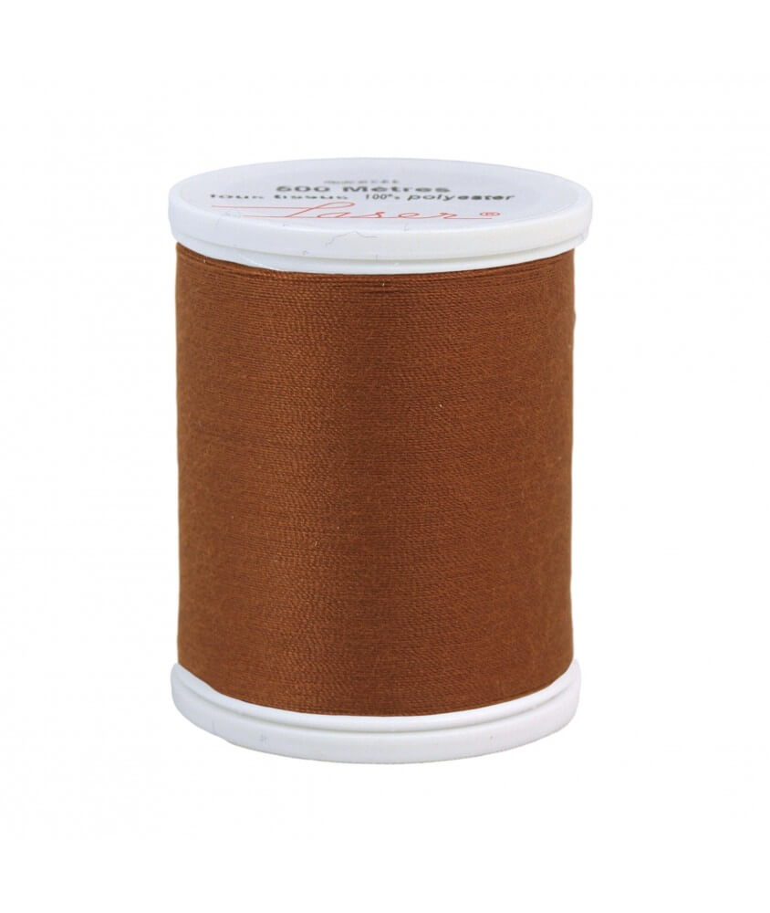 Fil 100% Polyester Lazer 500M Universel 37 coloris - Distrifil marron sperenza