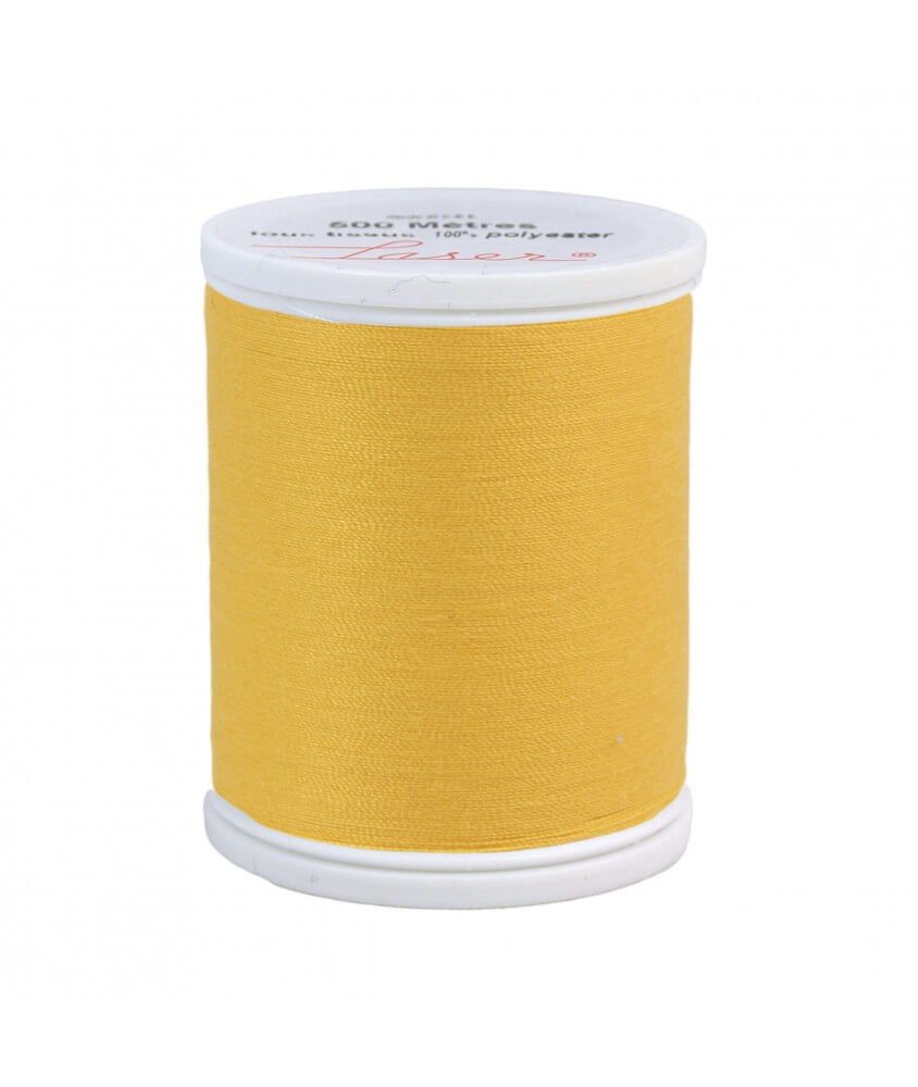 Fil 100% Polyester Lazer 500M Universel 37 coloris - Distrifil jaune sperenza