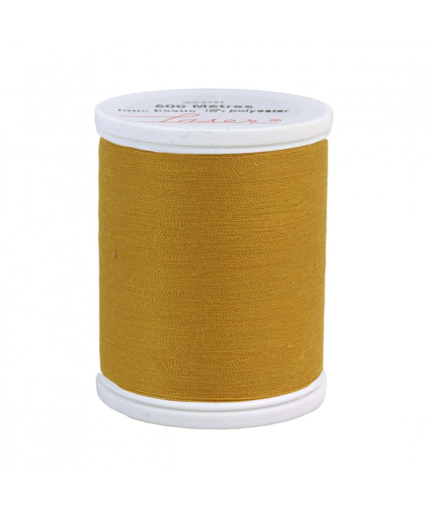 Fil 100% Polyester Lazer 500M Universel 37 coloris - Distrifil  jaune sperenza