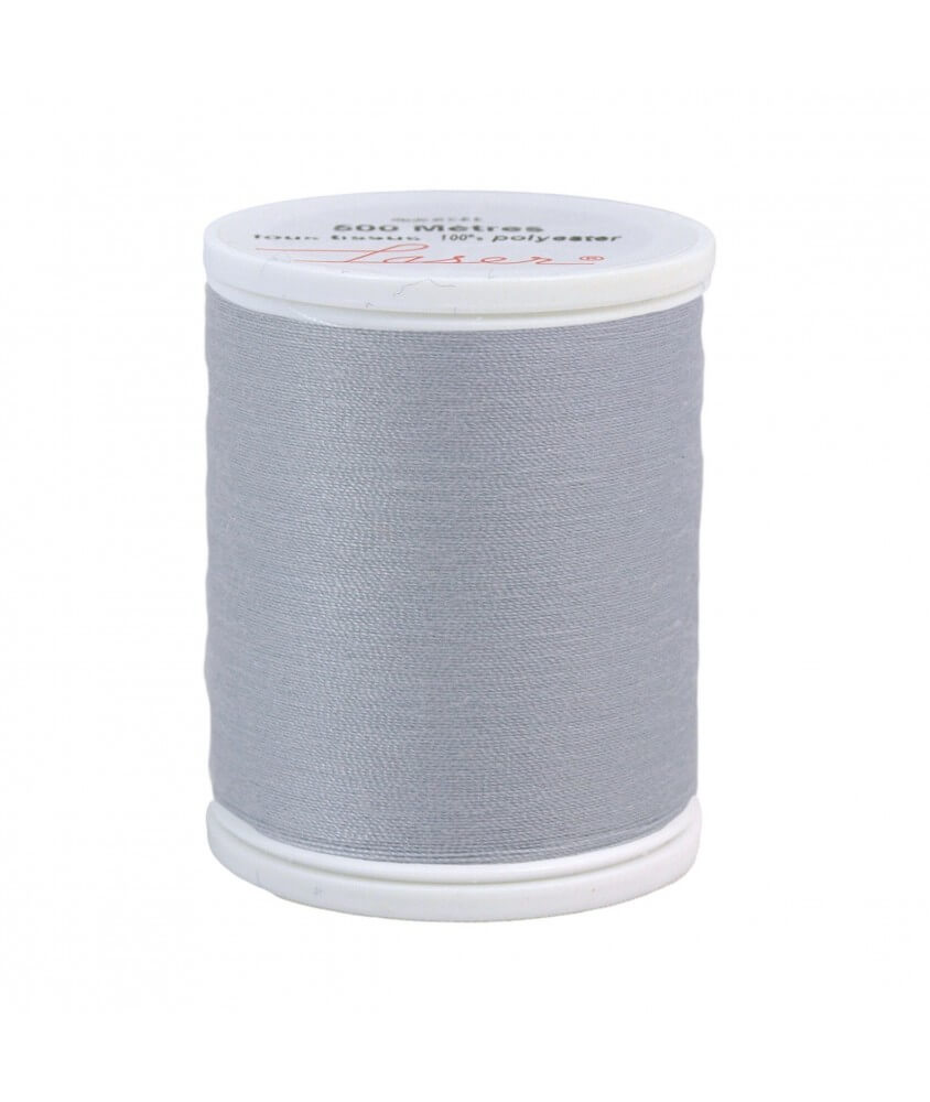 Fil 100% Polyester Lazer 500M Universel 37 coloris - Distrifil gris sperenza