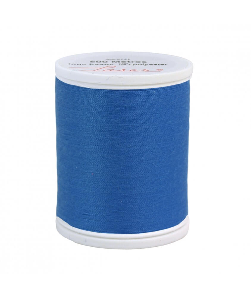 Fil 100% Polyester Lazer 500M Universel 37 coloris - Distrifil bleu sperenza