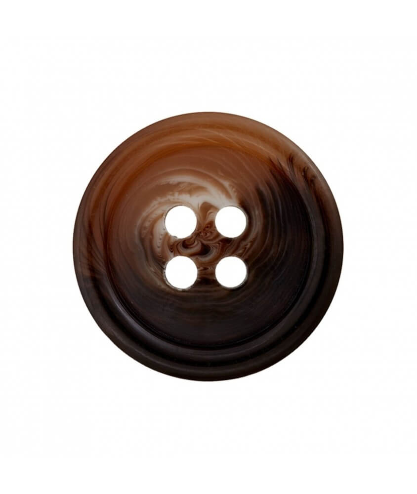 Boutons Polyester 4 trous 15mm X 4 - Prym marron brun moyen sperenza