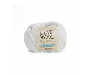 Laine à tricoter Love Wool - Katia blanc sperenza