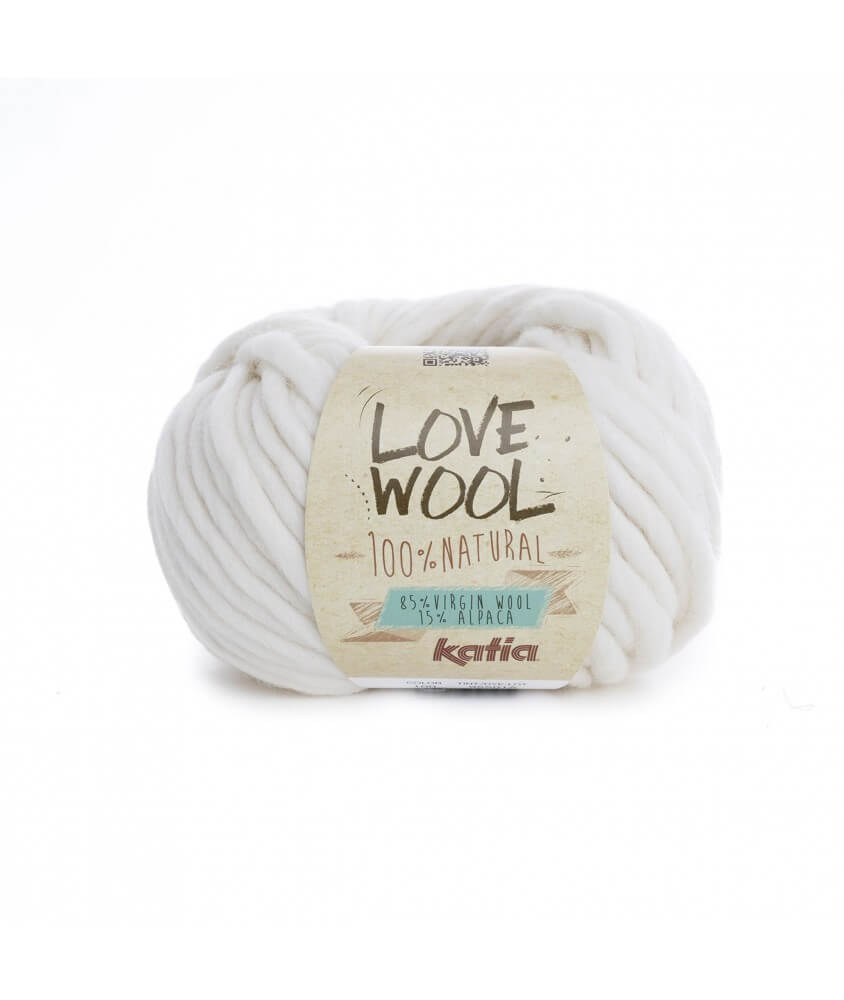 Laine à tricoter Love Wool - Katia blanc sperenza Laine à tricoter Love Wool - Katia blanc sperenza