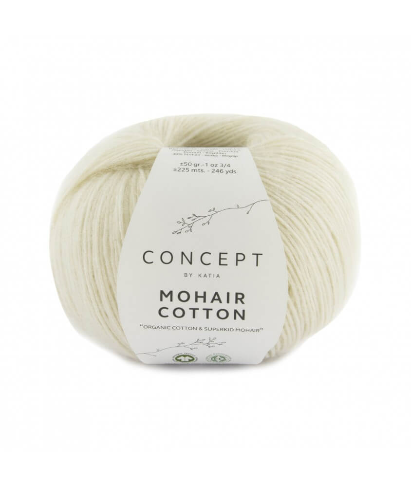 Fil à tricoter Mohair Cotton - Katia ecru sperenza