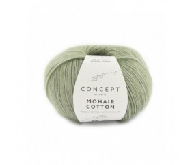 Fil à tricoter Mohair Cotton - Katia vert sperenza