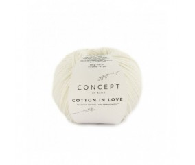 Pelote de laine et coton COTTON IN LOVE - Katia blanc sperenza