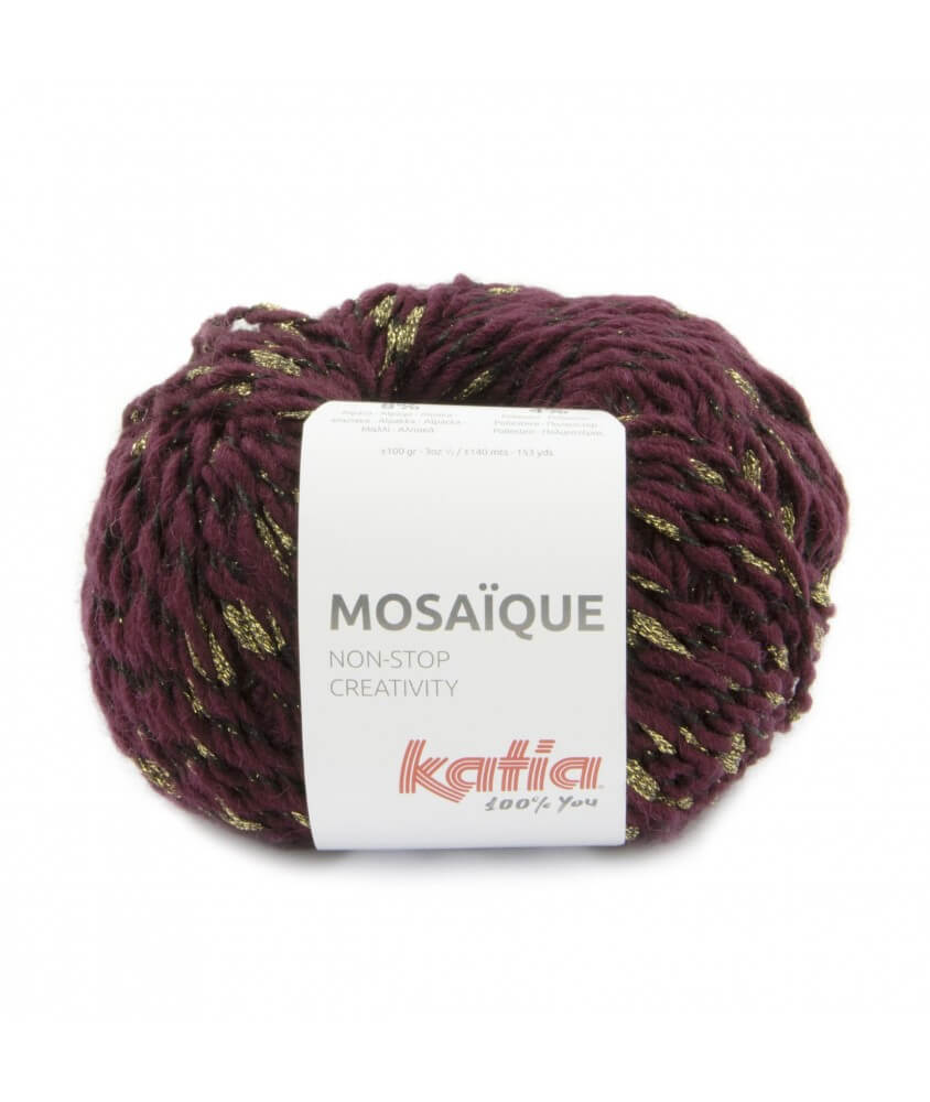 Pelote de laine et alpaga Mosaïque - Katia violet sperenza