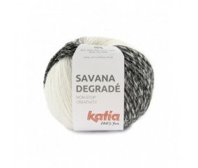 Pelote de laine et alpaga Savanna Dégradé - Katia blanc sperenza
