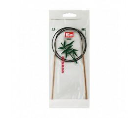 Aiguilles à tricoter circulaire fixe 80cm en bambou N°2,5 à 7 - Prym