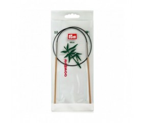 Aiguilles à tricoter circulaire fixe 60cm en bambou N°2,5 à 6 - Prym