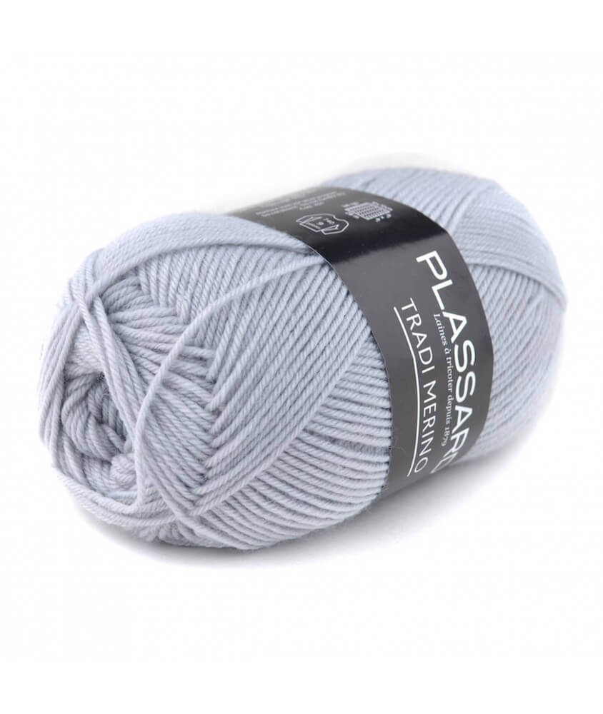 Pelote de laine à tricoter TRADI-MERINO - Plassard GRIS 10