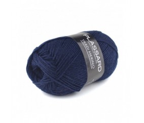 Pelote de laine à tricoter TRADI-MERINO - Plassard 27 BLEU MARINE