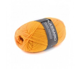 Pelote de laine à tricoter TRADI-MERINO - Plassard 43 JAUNE