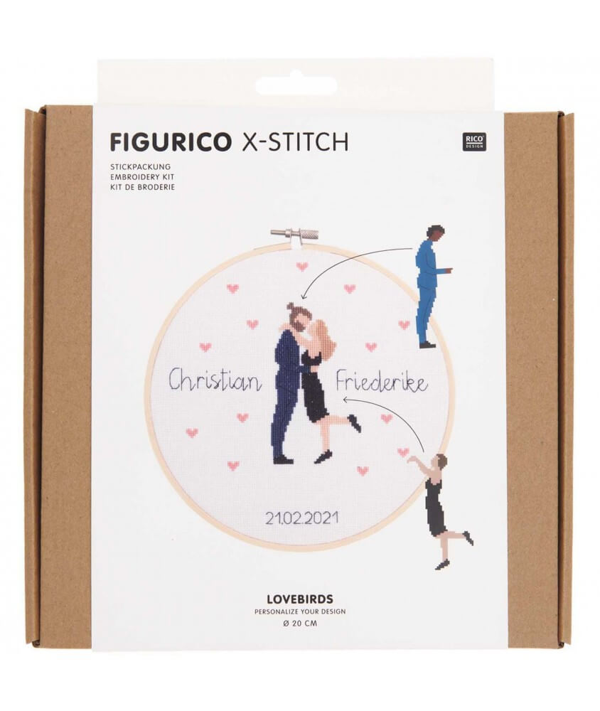 Kit de broderie Figurico Tourtereaux - Rico Design