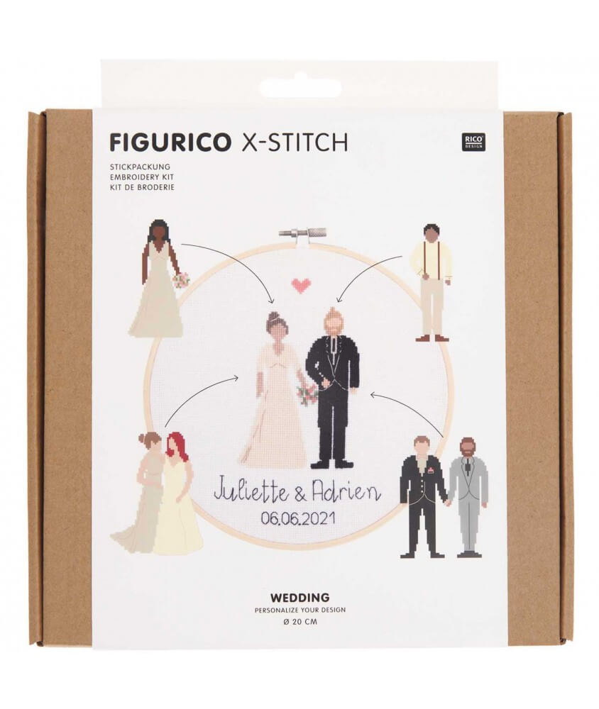 Kit de broderie Figurico Mariage - Rico Design