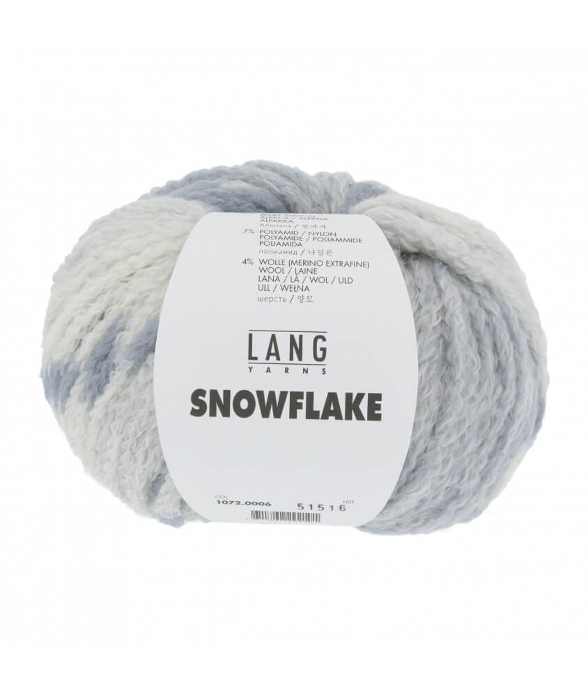 Pelote de coton et alpaga SNOWFLAKE - Lang Yarns bleu sperenza