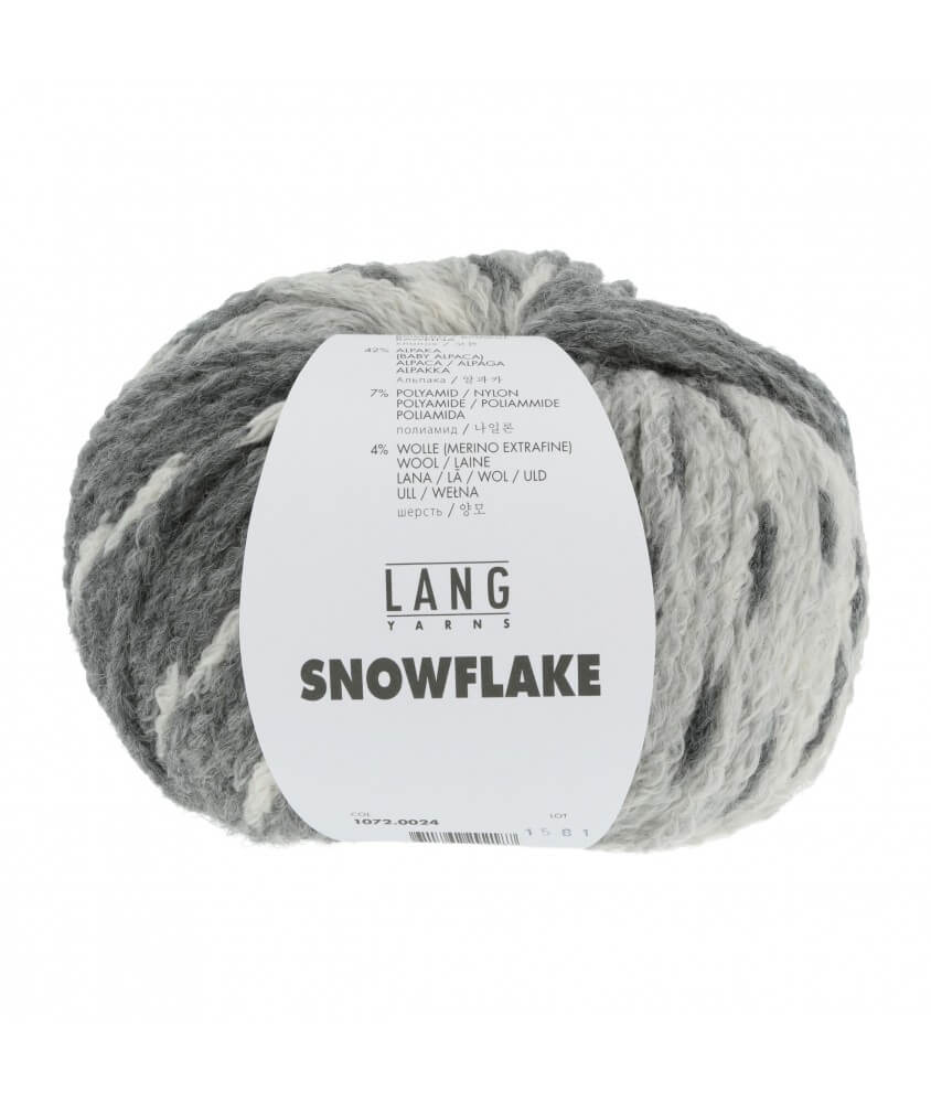 Pelote de coton et alpaga SNOWFLAKE - Lang Yarns gris sperenza