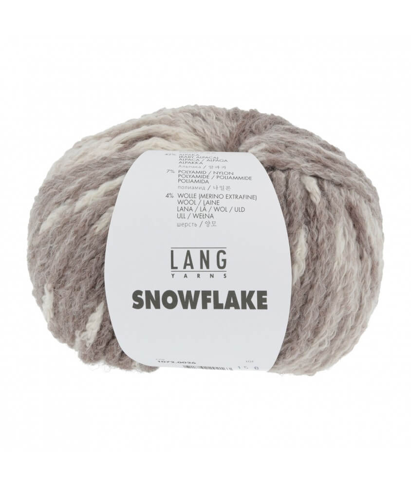 Pelote de coton et alpaga SNOWFLAKE - Lang Yarns marron sperenza