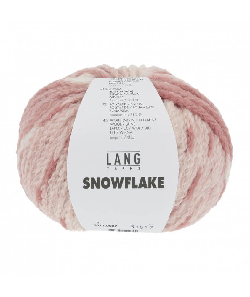 Pelote de coton et alpaga SNOWFLAKE - Lang Yarns rose sperenza