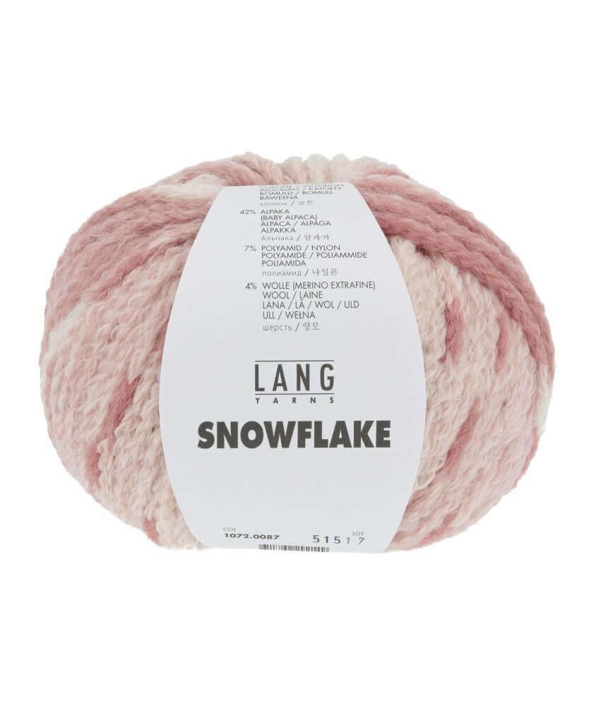 Pelote de coton et alpaga SNOWFLAKE - Lang Yarns rose sperenza Pelote de coton et alpaga SNOWFLAKE - Lang Yarns rose sperenza