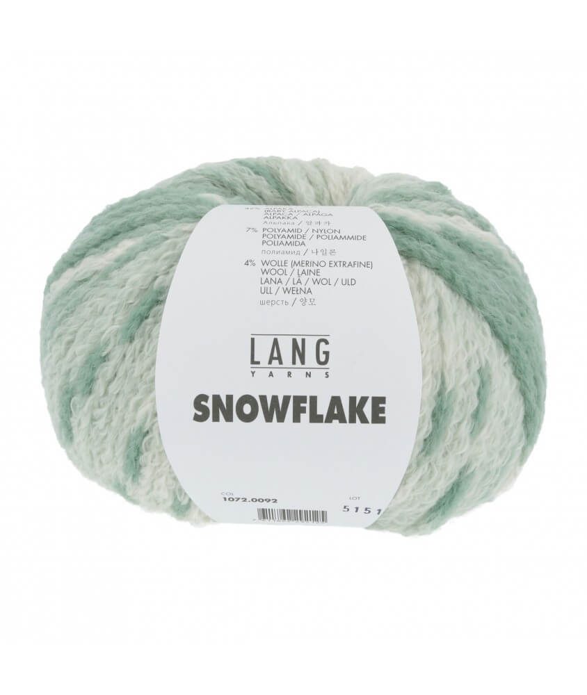 Pelote de coton et alpaga SNOWFLAKE - Lang Yarns vert sperenza