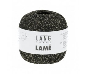 Fil brillant à tricoter LAME - Lang Yarns noir sperenza