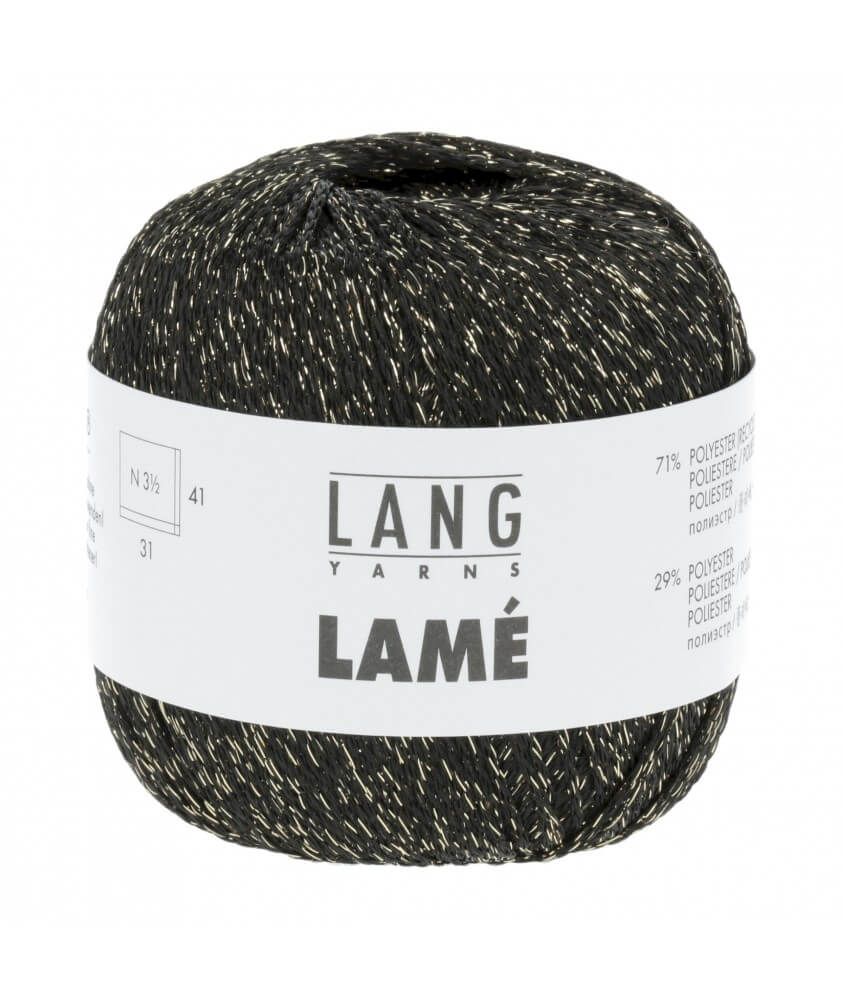 Fil brillant à tricoter LAME - Lang Yarns noir sperenza