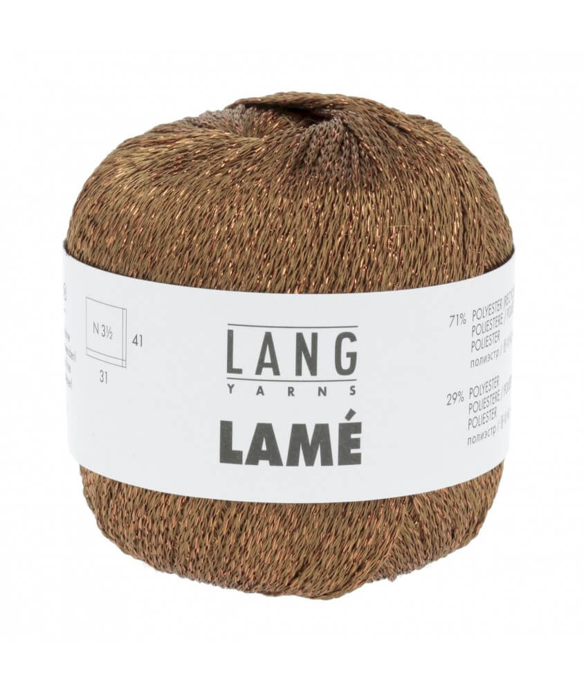 Fil brillant à tricoter LAME - Lang Yarns marron sperenza