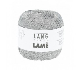 Fil brillant à tricoter LAME - Lang Yarns gris sperenza