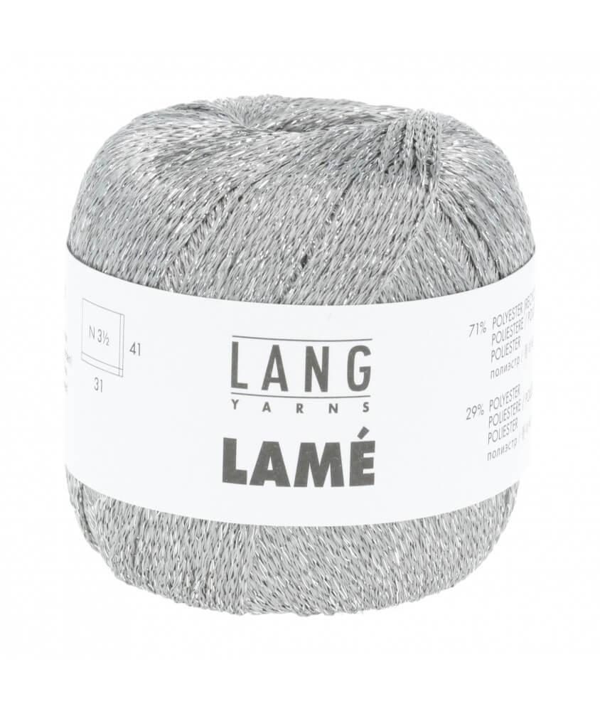 Fil brillant à tricoter LAME - Lang Yarns gris sperenza