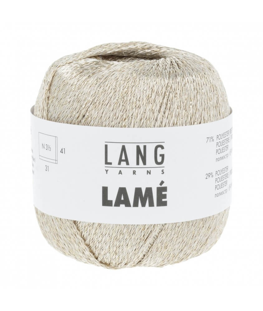 Fil brillant à tricoter LAME - Lang Yarns écru sperenza