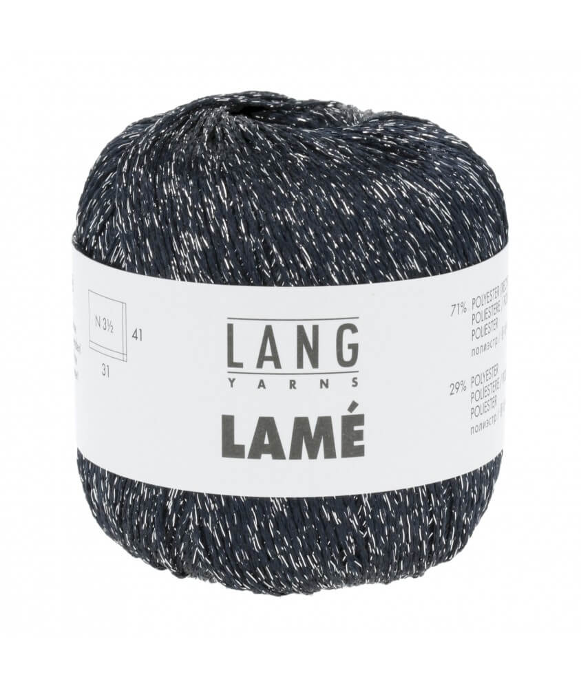 Fil brillant à tricoter LAME - Lang Yarns bleu sperenza