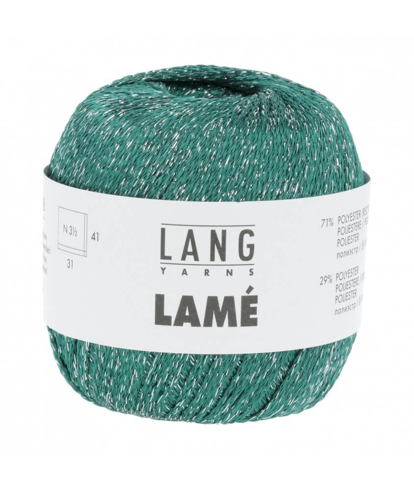 Fil brillant à tricoter LAME - Lang Yarns vert sperenza