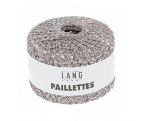 Fil complément PAILLETTES - Lang Yarns gris sperenza