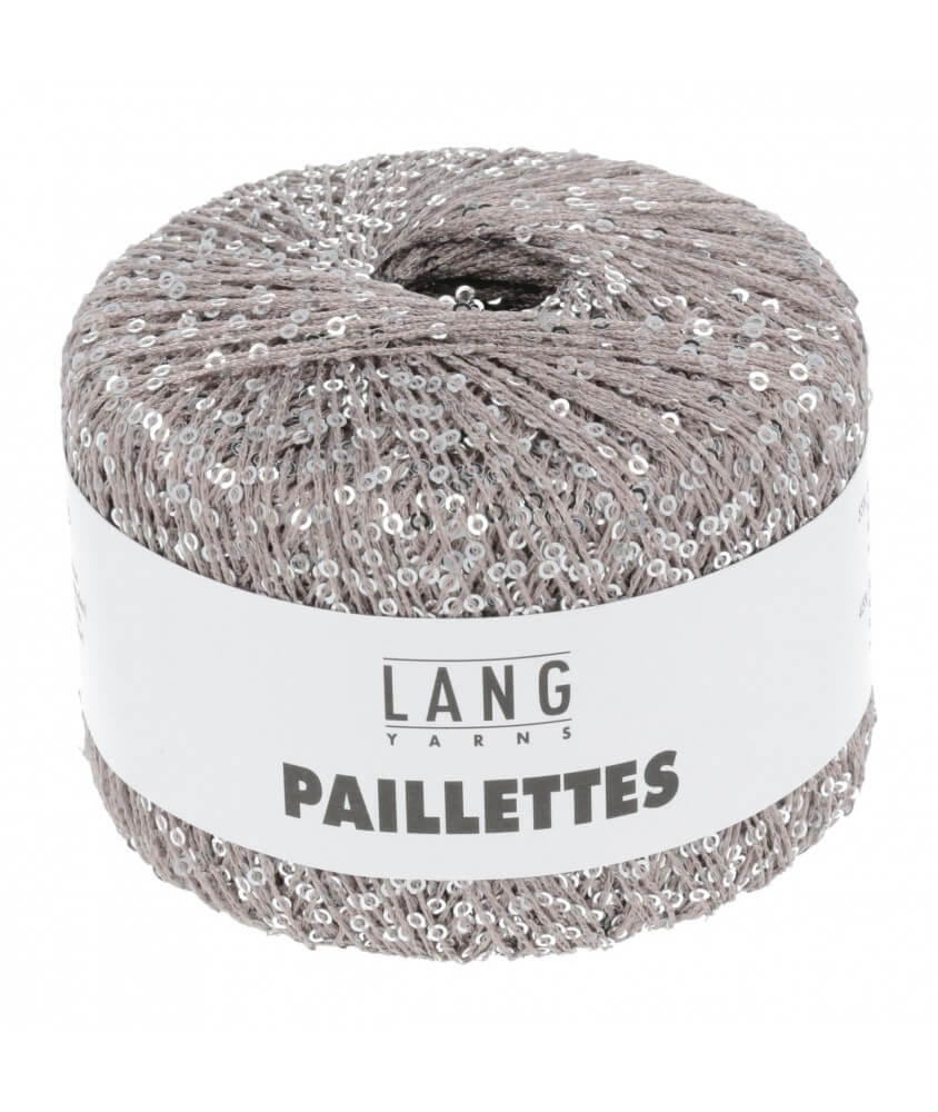 Fil complément PAILLETTES - Lang Yarns gris sperenza