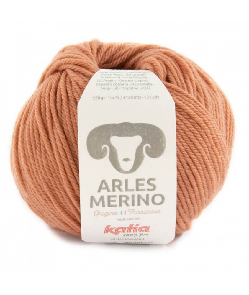 Pelote de laine 100% mérino ARLES MERINO - Katia orange sperenza Pelote de laine 100% mérino ARLES MERINO - Katia orange sperenza