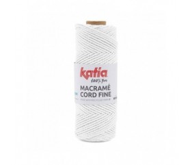 Bobine de corde recyclé Macrame Cord Fine 220 GR - Katia - certifié Oeko-Tex blanc sperenza