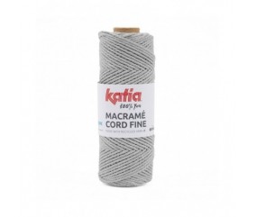 Bobine de corde recyclé Macrame Cord Fine 220 GR - Katia - certifié Oeko-Tex gris sperenza