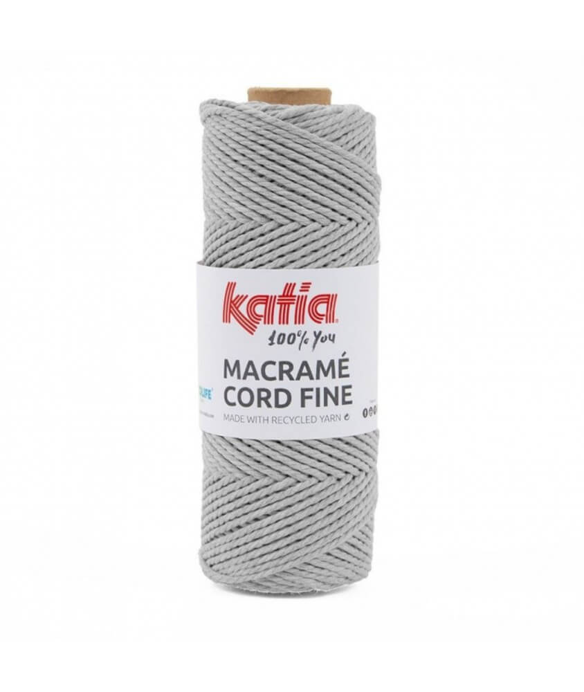 Bobine de corde recyclé Macrame Cord Fine 220 GR - Katia - certifié Oeko-Tex blanc sperenza