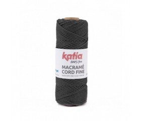 Bobine de corde recyclé Macrame Cord Fine 220 GR - Katia - certifié Oeko-Tex grais anthracite sperenza