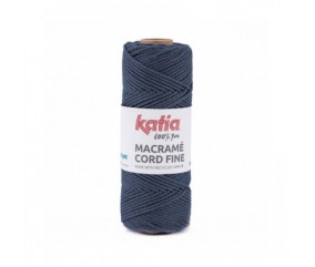 Bobine de corde recyclé Macrame Cord Fine 220 GR - Katia - certifié Oeko-Tex bleu marine sperenza