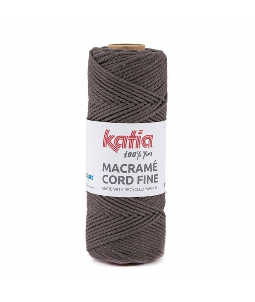 Bobine de corde recyclé Macrame Cord Fine 220 GR - Katia - certifié Oeko-Tex marron sperenza