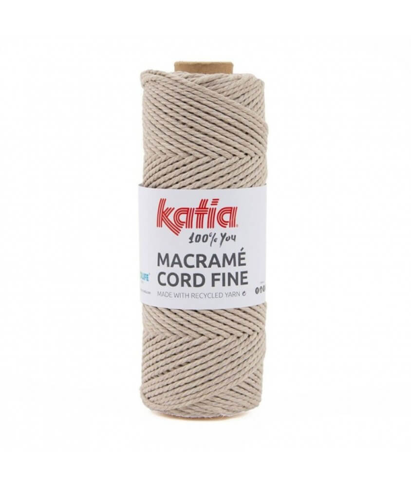 Bobine de corde recyclé Macrame Cord Fine 220 GR - Katia - certifié Oeko-Tex marron sperenza