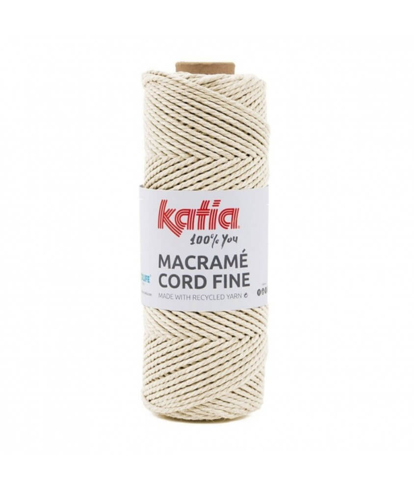 Bobine de corde recyclé Macrame Cord Fine 220 GR - Katia - certifié Oeko-Tex écru sperenza